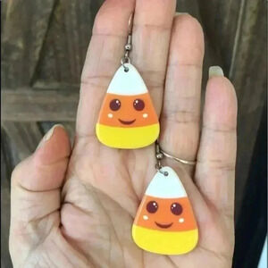Candy Corn Handmade Unique Halloween Drop Earrings A
